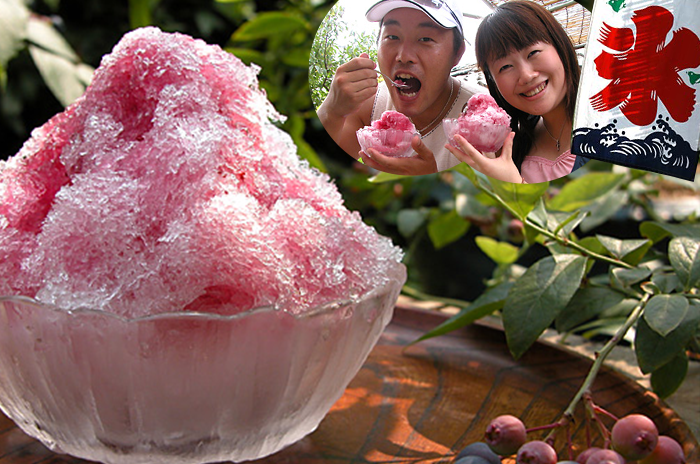 大人気の手作りシロップのかき氷